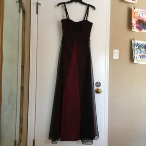 Lovely early '00s Tie-back Beaded Chiffon Gown
